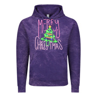 Merry Neon Christmas Vintage Hoodie | Teevron