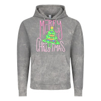 Cloud Rock Merry Neon Christmas Vintage Hoodie - CowhideDigitalArt