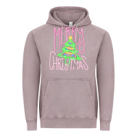 Vintage Zinc Merry Neon Christmas Vintage Hoodie - CowhideDigitalArt