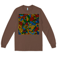 Chestnut african geometric seamless pattern Long Sleeve Tee - BundleAndBundleShop