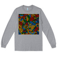 Heather Grey african geometric seamless pattern Long Sleeve Tee - BundleAndBundleShop