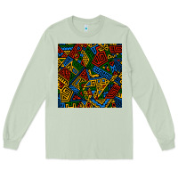 Matcha african geometric seamless pattern Long Sleeve Tee - BundleAndBundleShop