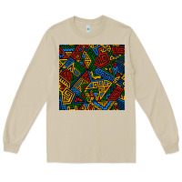 Mushroom african geometric seamless pattern Long Sleeve Tee - BundleAndBundleShop