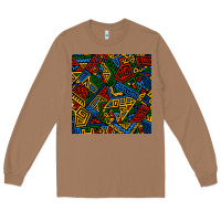 Toasted Coconut african geometric seamless pattern Long Sleeve Tee - BundleAndBundleShop