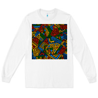 White african geometric seamless pattern Long Sleeve Tee - BundleAndBundleShop