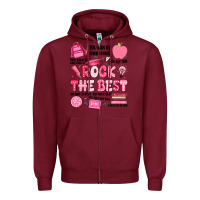 Burgundy rock the best Zipper Hoodie - JahusDesignShop