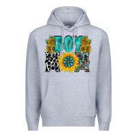 Heather Grey boy mom Premium Hoodie - RacoonDesign