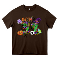 Chocolate Brown october 31 Heavy Core Tee - CowGirlArtShop