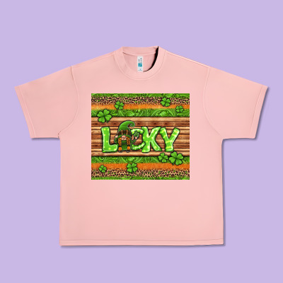 St Patricks Lucky Gnome Urban Heavy Tee Designed By Jasminsmagicworld