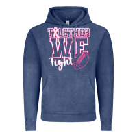 Vintage Denim Together WE Fight Vintage Hoodie - CowhideDigitalArt