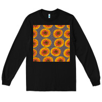 Black african fabric seamless pattern Long Sleeve Tee - BundleAndBundleShop