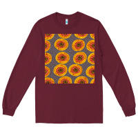 Burgundy african fabric seamless pattern Long Sleeve Tee - BundleAndBundleShop
