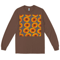Chestnut african fabric seamless pattern Long Sleeve Tee - BundleAndBundleShop