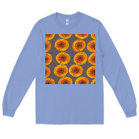 Colony Blue african fabric seamless pattern Long Sleeve Tee - BundleAndBundleShop