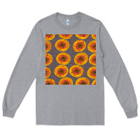 Heather Grey african fabric seamless pattern Long Sleeve Tee - BundleAndBundleShop