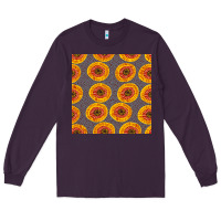 Plum african fabric seamless pattern Long Sleeve Tee - BundleAndBundleShop