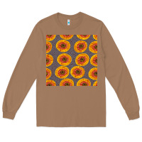 Toasted Coconut african fabric seamless pattern Long Sleeve Tee - BundleAndBundleShop