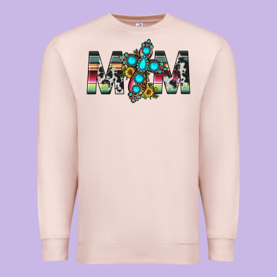 Mom Cross Premium Sweatshirt Designed By Jahusdesignshop