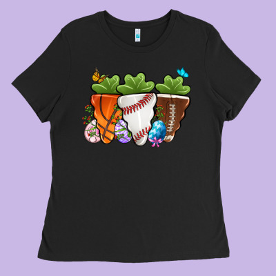 Easter Day Sports Easter Sports Carrots Ladies Tee Designed By Oliviacreatesart