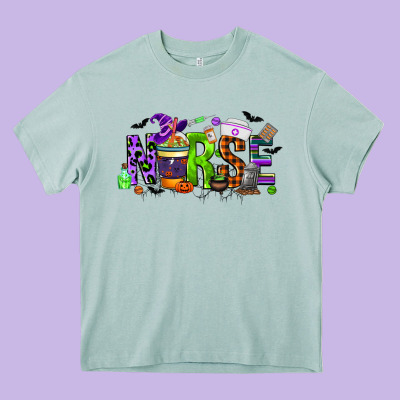 Nurse Coffee Cup Halloween Heavy Core Tee Designed By Cowgirlartshop
