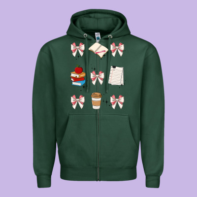 Teacher Zipper Hoodie Designed By Jahusdesignshop