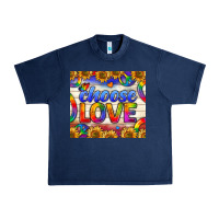 Navy Western Choose Love Tumbler Urban Heavy Tee - BundleAndBundleShop