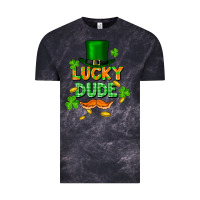 Cloud Black lucky dude St. Patricks Day Vintage Tee - FaDigitalArtStudio