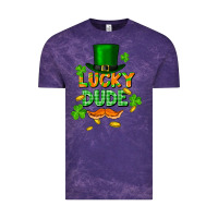Cloud Purple lucky dude St. Patricks Day Vintage Tee - FaDigitalArtStudio