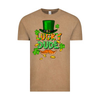 Vintage Coffee lucky dude St. Patricks Day Vintage Tee - FaDigitalArtStudio