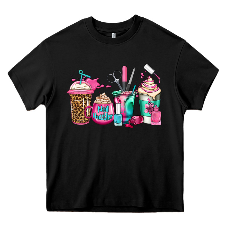 Nail Hustler Coffee Cups Heavy Core Tee by Jasminsmagicworld | Teevron