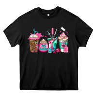 Black nail hustler coffee cups Heavy Core Tee - Jasminsmagicworld