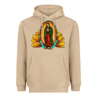 Mushroom sunflower our lady of guadalupe Heavyweight Hoodie - JahusDesignShop