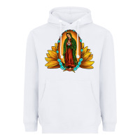 White sunflower our lady of guadalupe Heavyweight Hoodie - JahusDesignShop