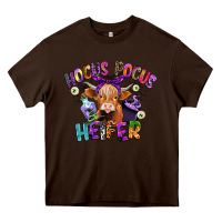 Chocolate Brown hocus pocus heifer Heavy Core Tee - CowGirlArtShop