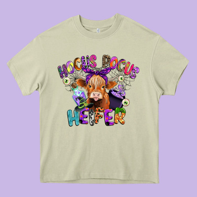 Hocus Pocus Heifer Heavy Core Tee Designed By Cowgirlartshop