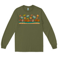 Army Green fall mama libbey glass Long Sleeve Tee - BundleAndBundleShop