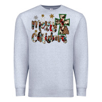 Heather Grey merry christmas Premium Sweatshirt - JahusDesignShop