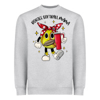 Heather Grey boujee softball mama Heavyweight Sweatshirt - JahusDesignShop
