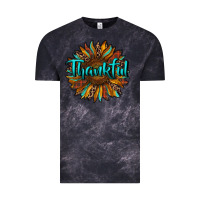 Cloud Black thankful sunflower Vintage Tee - RanaPortraitStore