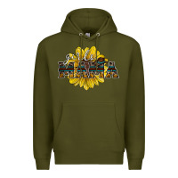 Army Green girls mama sunflower Premium Hoodie - RacoonDesign