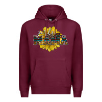 Burgundy girls mama sunflower Premium Hoodie - RacoonDesign