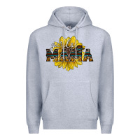 Heather Grey girls mama sunflower Premium Hoodie - RacoonDesign