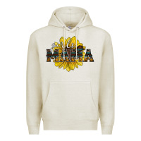 Oatmeal Heather girls mama sunflower Premium Hoodie - RacoonDesign