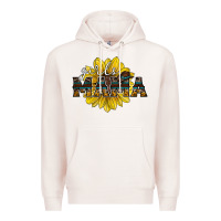 Pale Pink girls mama sunflower Premium Hoodie - RacoonDesign
