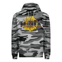 Slate Camo girls mama sunflower Premium Hoodie - RacoonDesign