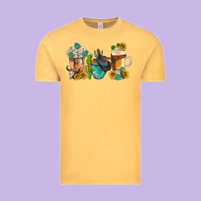 Western Coffee Cups With Sunflower And Gemstone Bbs Vintage Tee Designed By Bundleandbundleshop