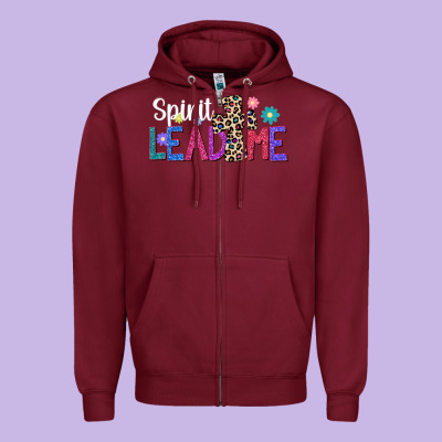Spirit Lead Me Zipper Hoodie Designed By Jahusdesignshop