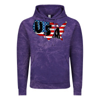 Cloud Purple Usa Vintage Hoodie - CowhideDigitalArt