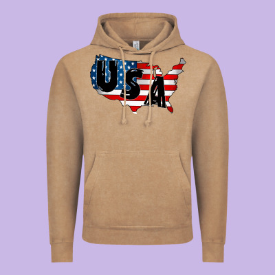Usa Vintage Hoodie Designed By Cowhidedigitalart