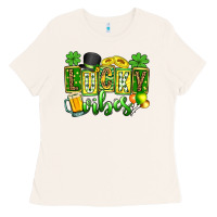 Bone St. Patrick's Lucky vibes Ladies Tee - OliviaCreatesArt